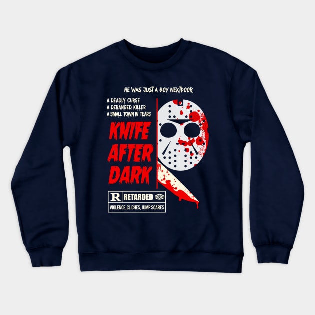 Knife after Dark - Slasher Parody Crewneck Sweatshirt by NorthWestDesigns